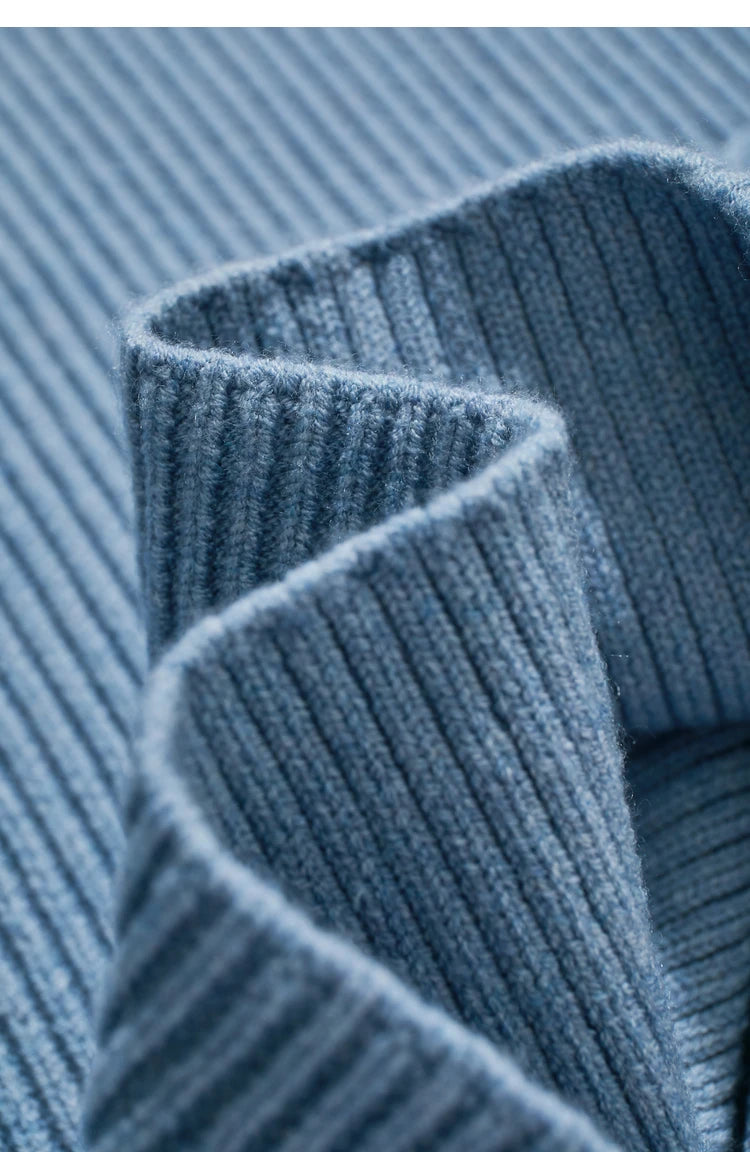 Minimalist Woolen Mock Neck Sweater