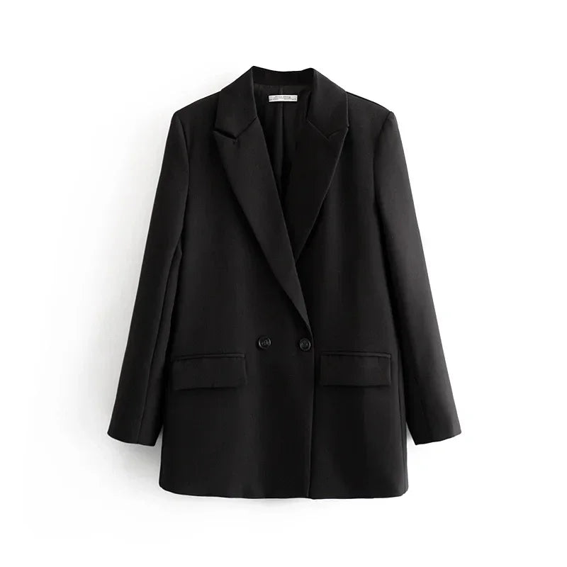 Women's straight-cut office blazer – tailored and stylish.