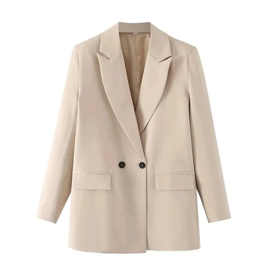 Women's straight-cut office blazer – tailored and stylish.